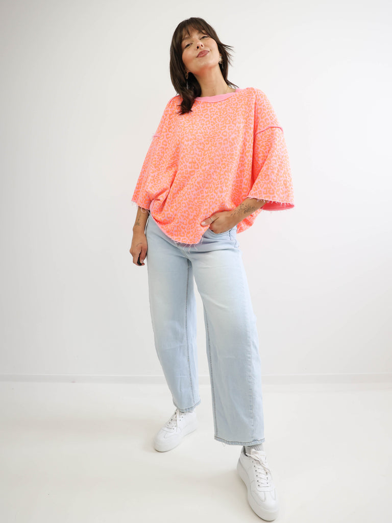 HELEN Leo Oversize Kurzarm Sweater - verschiedene Farben
