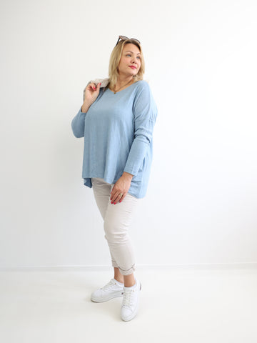 MELINA Plus Size Longsleeve - verschiedene Farben