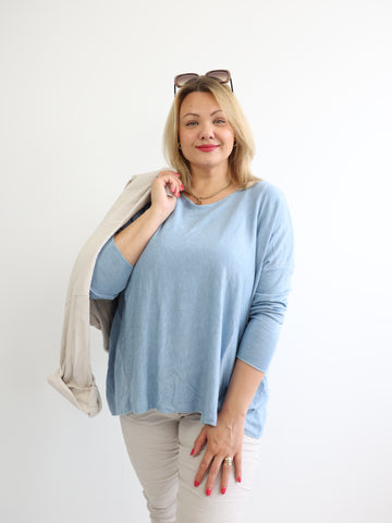 MELINA Plus Size Longsleeve - verschiedene Farben