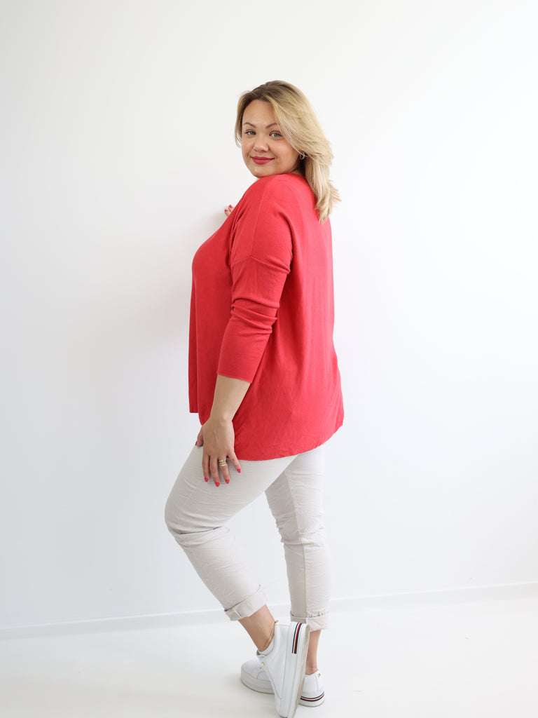MELINA Plus Size Longsleeve - verschiedene Farben