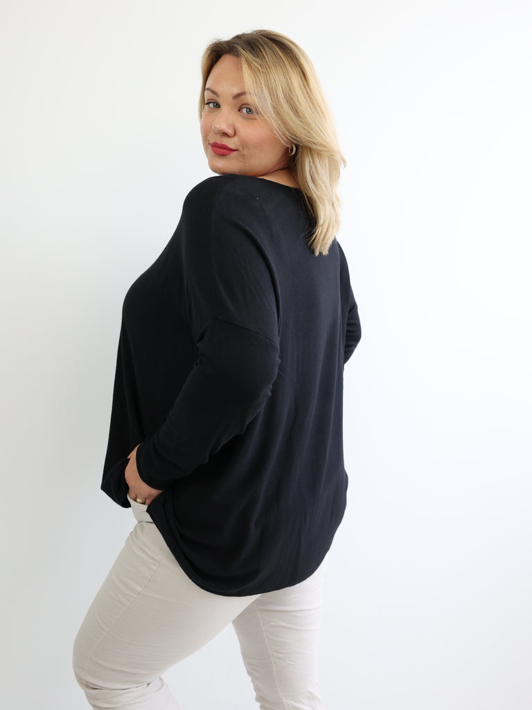 MELINA Plus Size Longsleeve - verschiedene Farben
