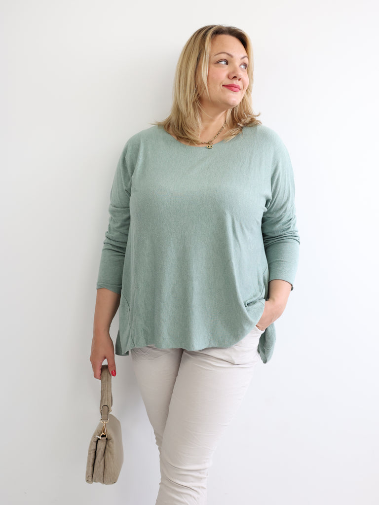 MELINA Plus Size Longsleeve - verschiedene Farben