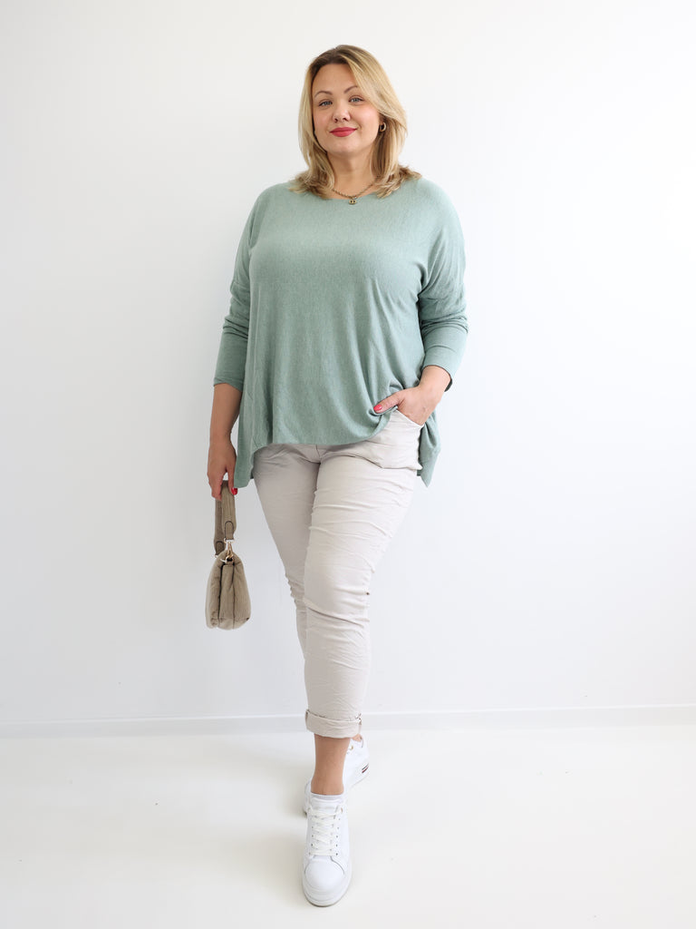 MELINA Plus Size Longsleeve - verschiedene Farben