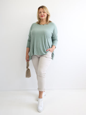 MELINA Plus Size Longsleeve - verschiedene Farben