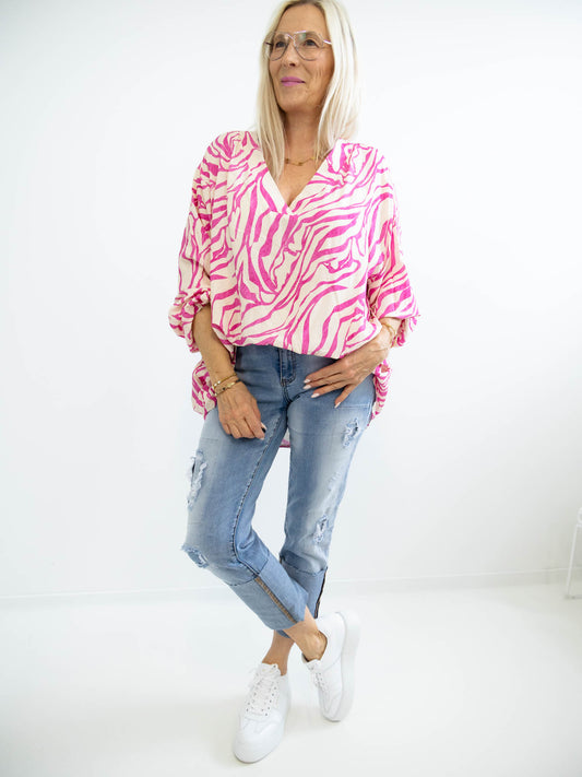 MIRANDA Blusenshirt - Plus Size - pink