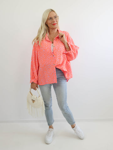 ELLA Oversize Musselin Bluse - leo - verschiedene Farben
