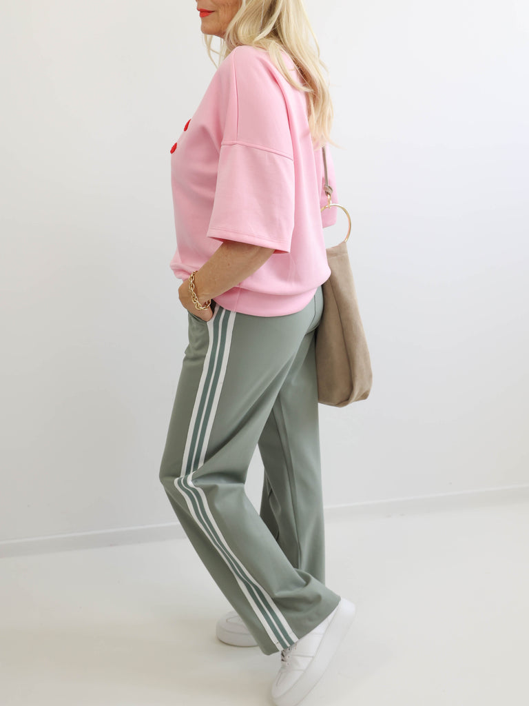 LIVIA Oversize Kurzarm Sweatshirt - verschiedene Farben