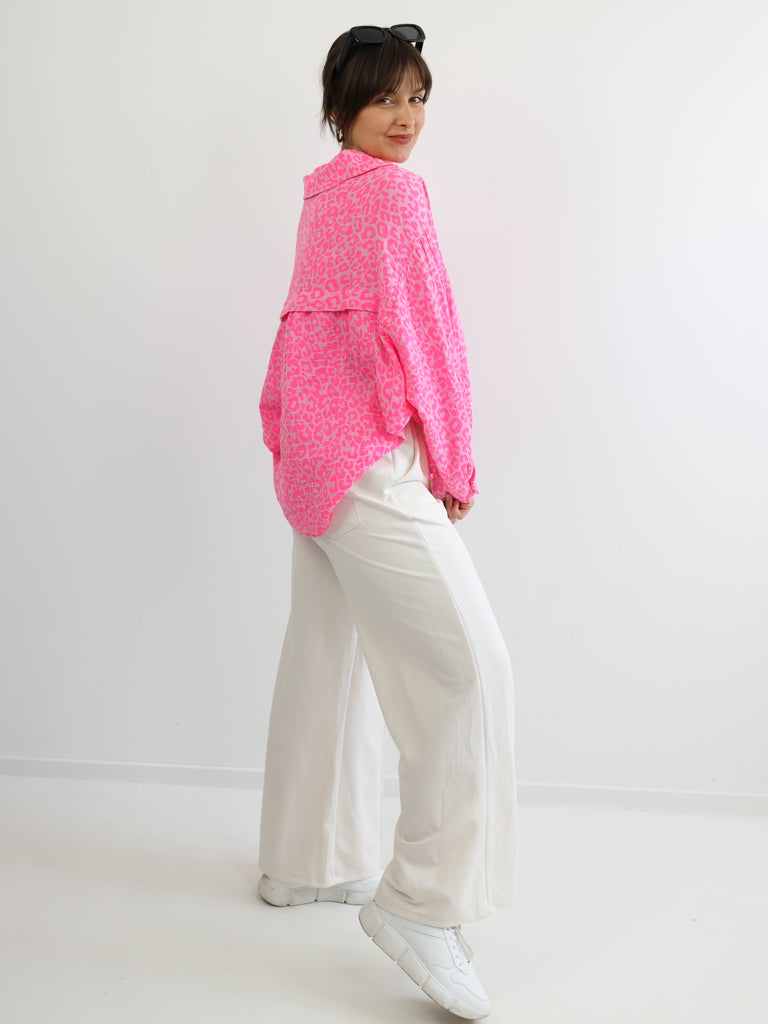 ELLA Oversize Musselin Bluse - leo - verschiedene Farben