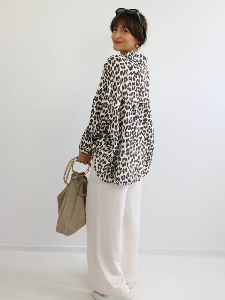 BEATE Bluse - schoko - leo