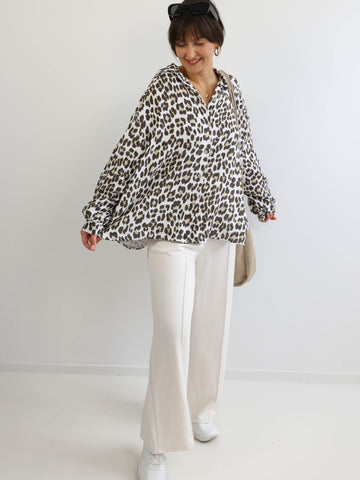 BEATE Bluse - schoko - leo