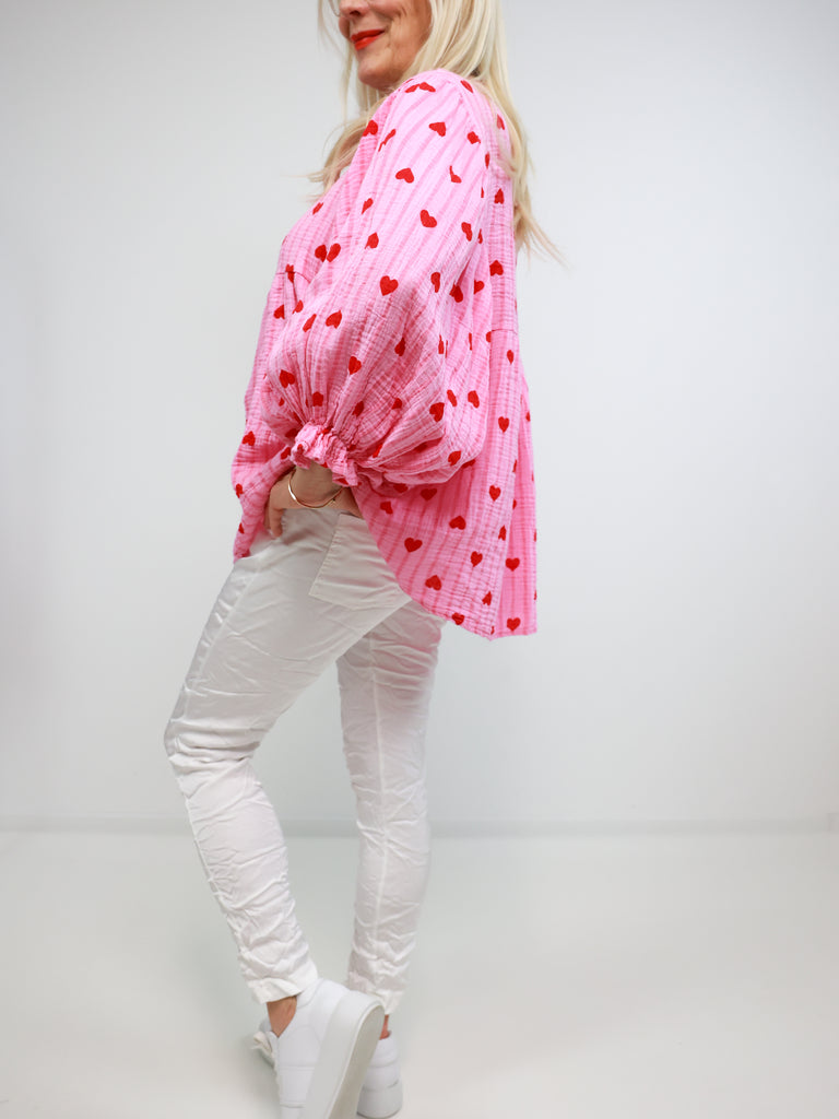 HERZCHEN Musselin Bluse - verschiedene Farben