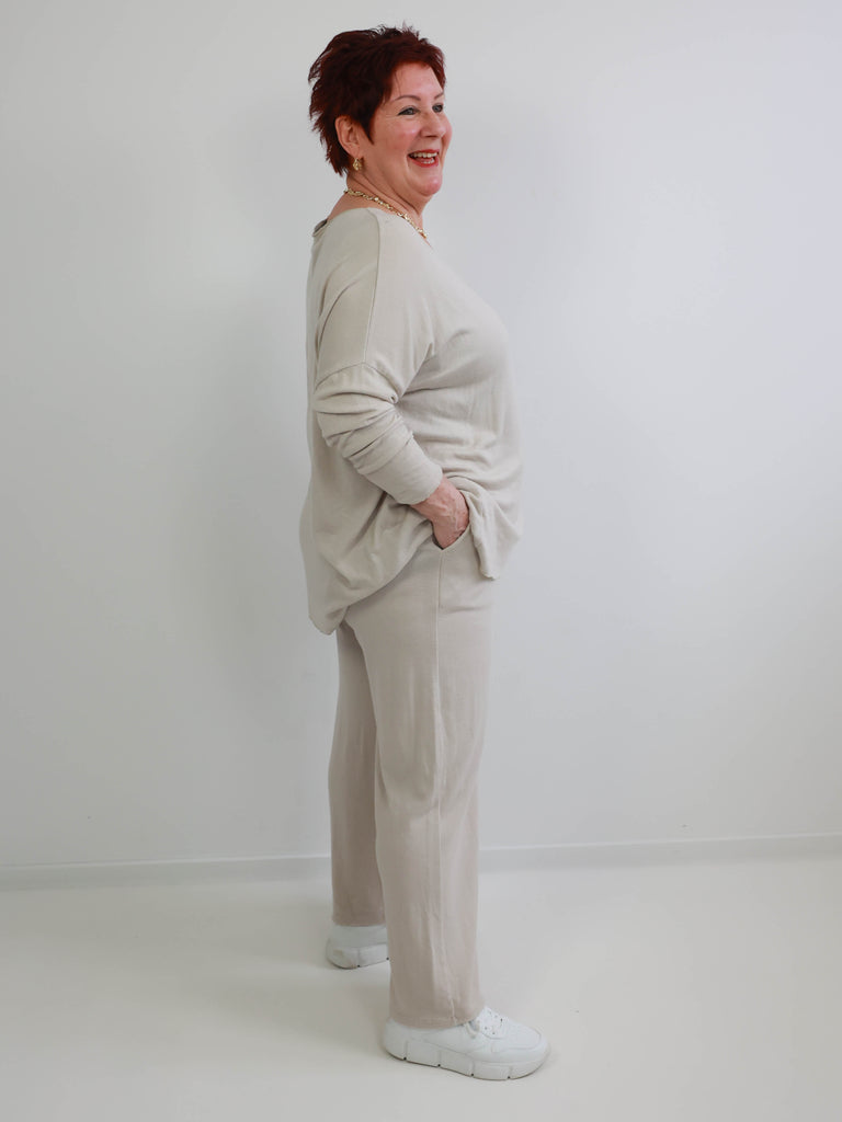 LINDA Plus Size Zweiteiler Pullover & Hose - verschiedene Farben