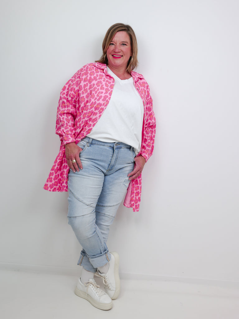 CHRISTINA Oversize Musselin Bluse - verschiedene Farben