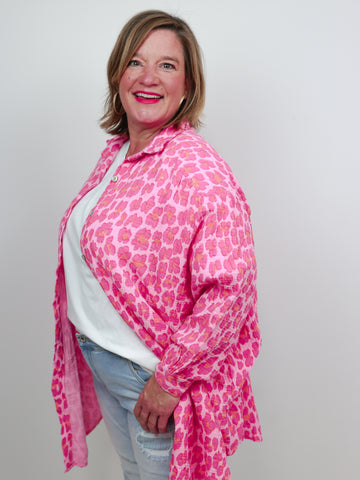 CHRISTINA Oversize Musselin Bluse - verschiedene Farben