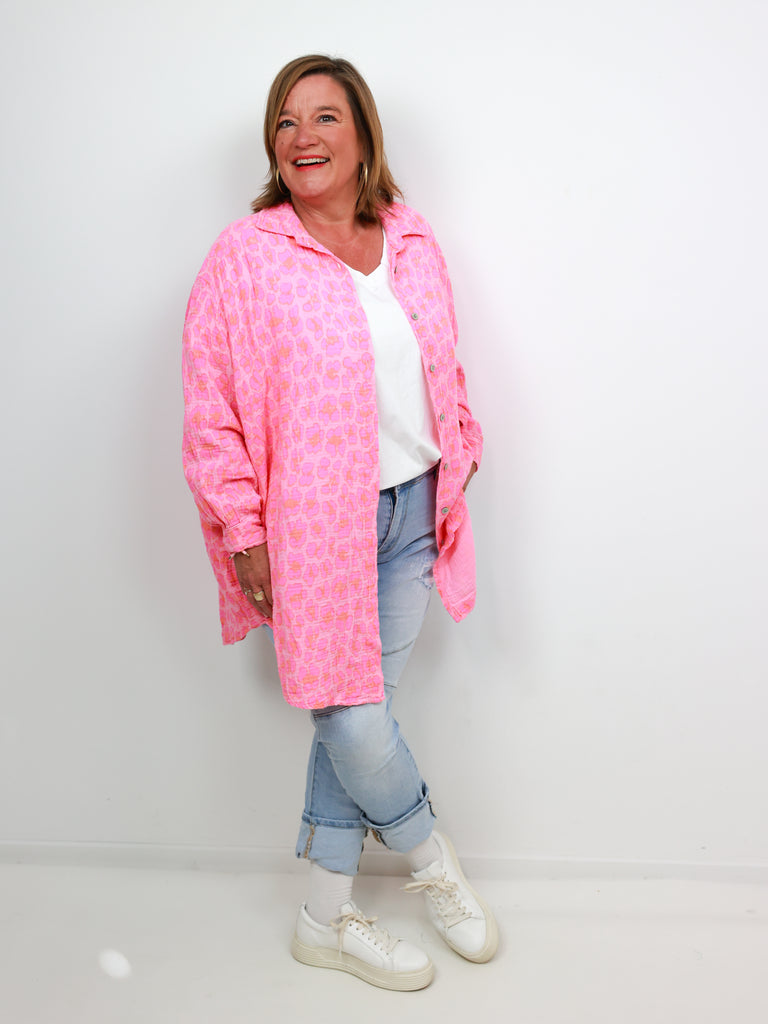 CHRISTINA Oversize Musselin Bluse - verschiedene Farben