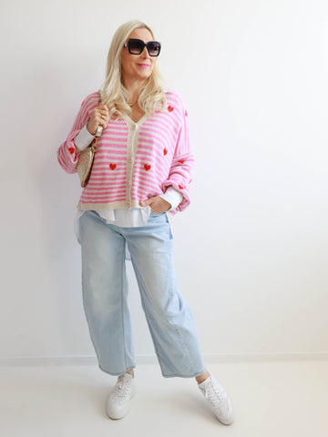 CLEO Strickjacke - rosa