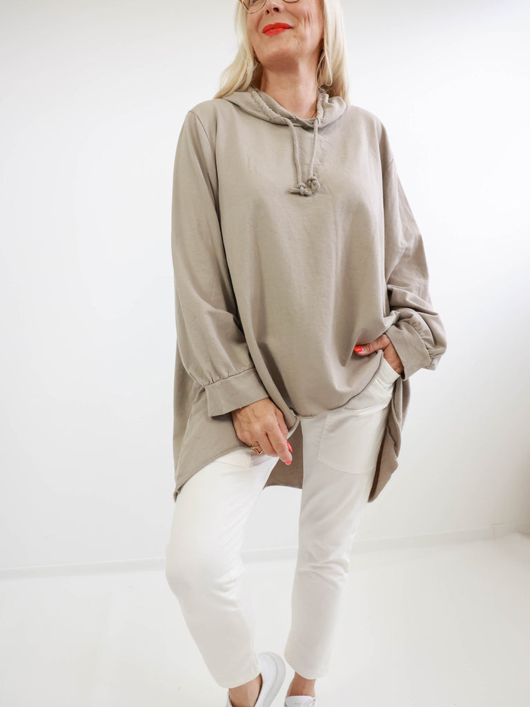 DAISY Plus Size Hoodie - beige