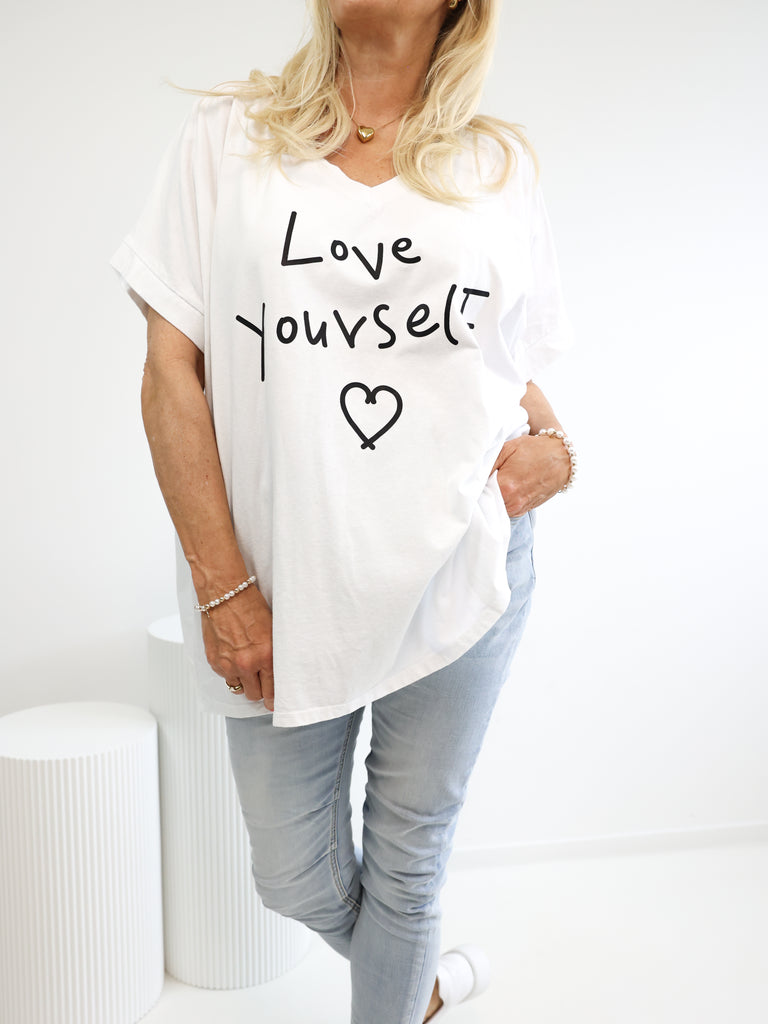 LOVE YOURSELF Plus Size T-Shirt - verschiedene Farben
