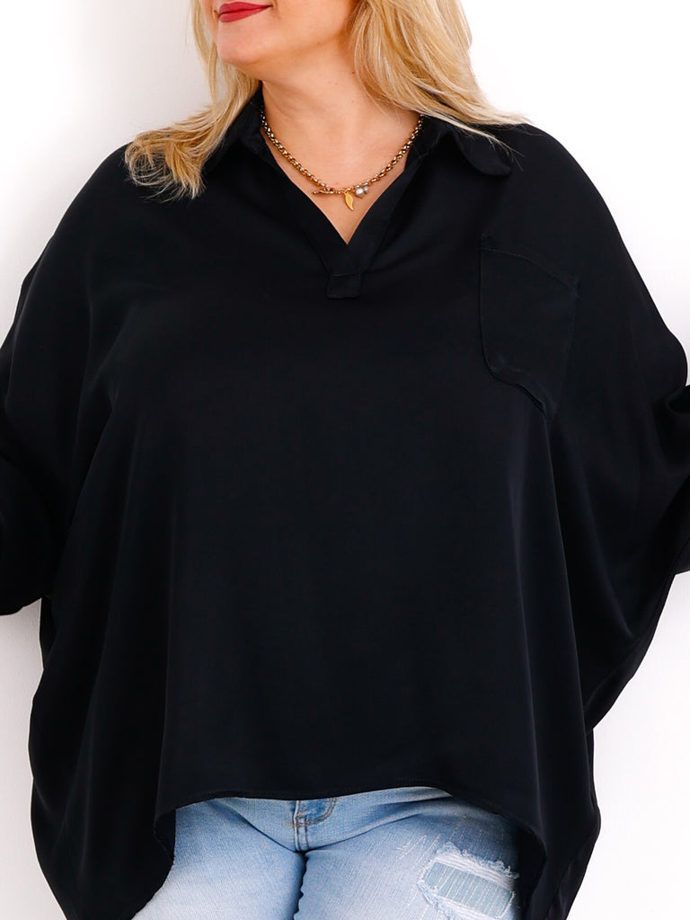 LAURA oversize Blusen-Shirt - verschiedene Farben
