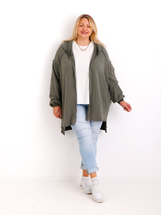 LEA Curvy Size Sweatshirt Jacke  - verschiedene Farben