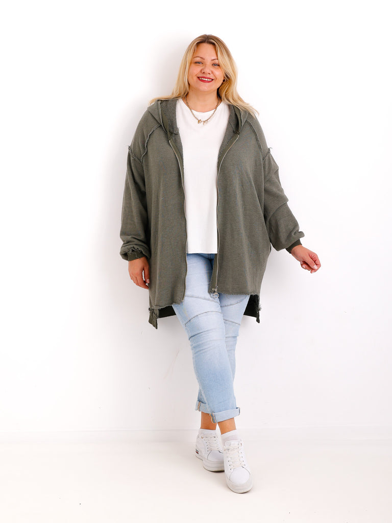 LEA Curvy Size Sweatshirt Jacke  - verschiedene Farben