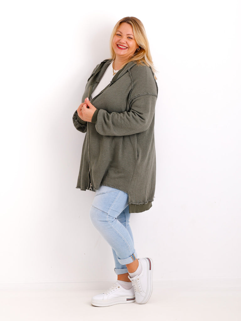 LEA Curvy Size Sweatshirt Jacke  - verschiedene Farben