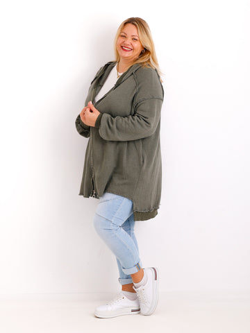 LEA Curvy Size Sweatshirt Jacke  - verschiedene Farben