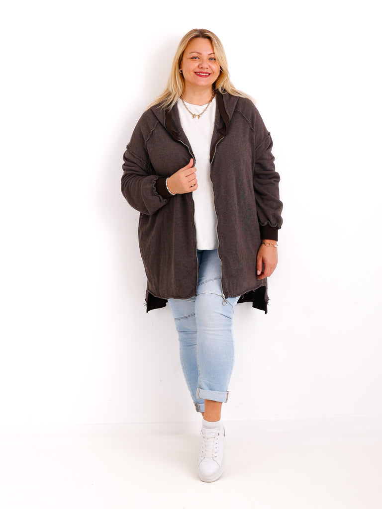LEA Curvy Size Sweatshirt Jacke  - verschiedene Farben