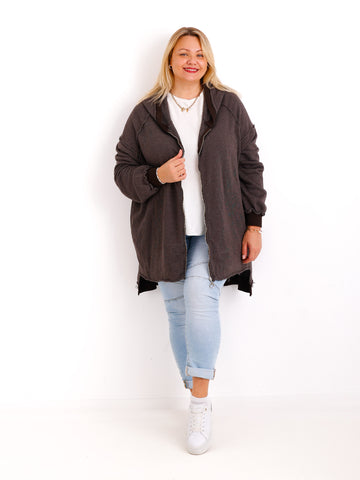 LEA Curvy Size Sweatshirt Jacke  - verschiedene Farben