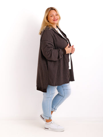 LEA Curvy Size Sweatshirt Jacke  - verschiedene Farben