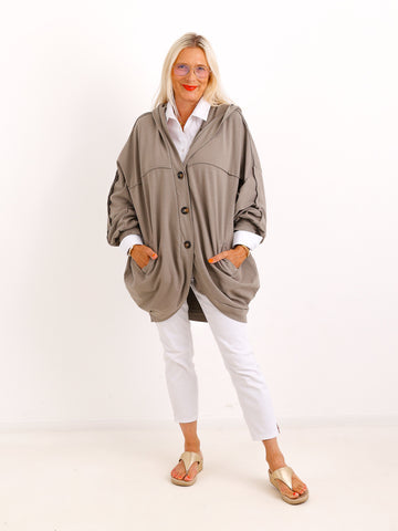 XXL Sweatshirtjacke JULE.S – Moderner Casual-Look mit Kapuze – Gr. 44–52
