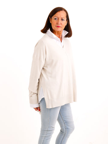 Oversize Strickpullover CYNTHIA.S – Leichter Feinstrick mit Herzdetail – Gr. 38–44