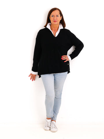 Oversize Strickpullover CYNTHIA.S – Leichter Feinstrick mit Herzdetail – Gr. 38–44