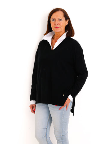 Oversize Strickpullover CYNTHIA.S – Leichter Feinstrick mit Herzdetail – Gr. 38–44