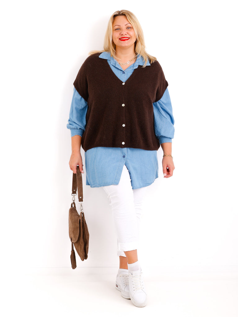 GELI Oversize Pullunder / Strickweste - verschiedene Farben