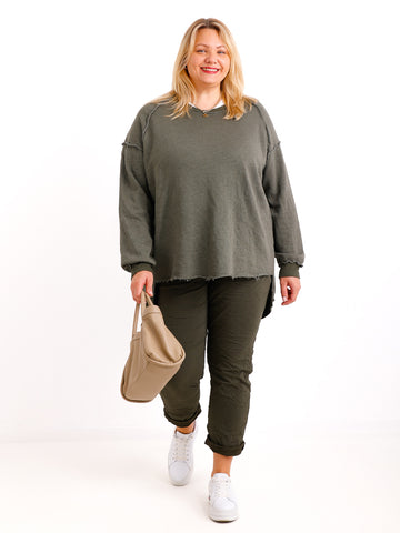 Oversize-Wohlfühl-Sweater CARLY.S – 100 % Baumwolle – Gr. 38-50