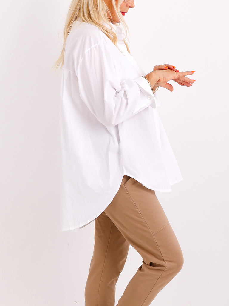 PAULA Oversize Bluse - weiß
