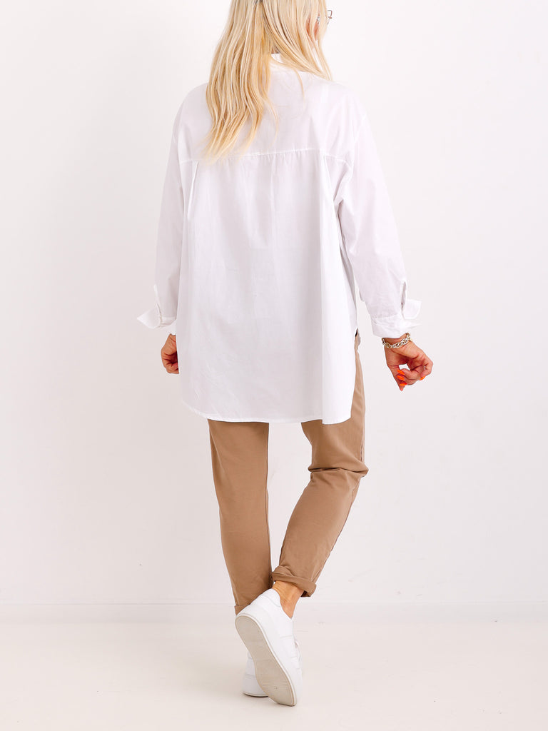 PAULA Oversize Bluse - weiß