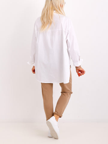 PAULA Oversize Bluse - weiß
