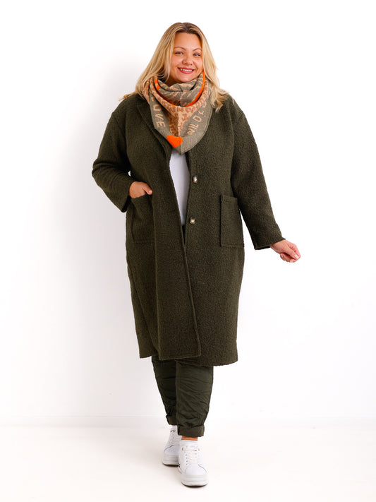 NIKA Dreiecksschal mit Kaschmir - khaki/beige/taupe/orange