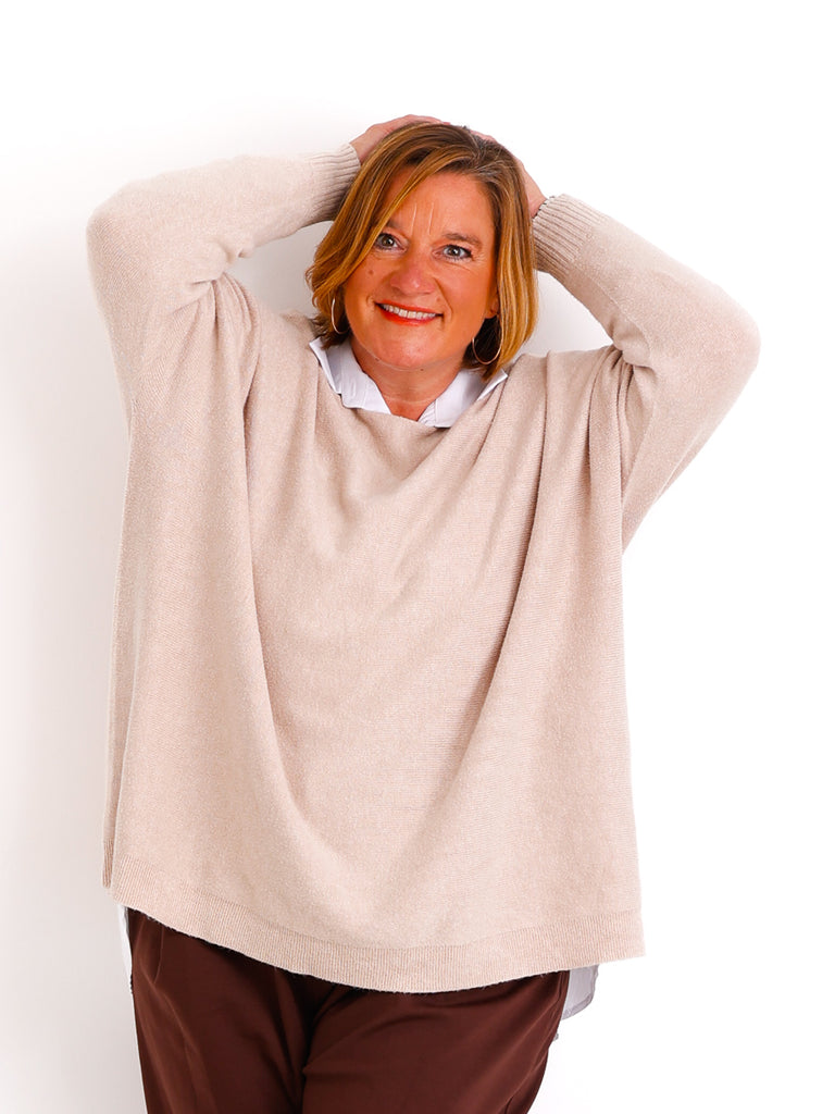 Feinstrick-Oversize-Pullover MILA.S – Wohlfühl-Schnitt – Gr. 38-48