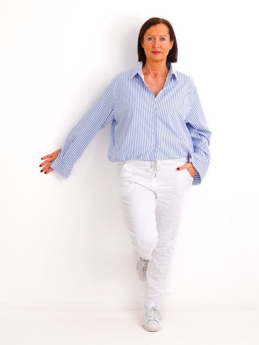 Baumwoll Ballon-Bluse FLORA.S  – Zweilagig & Luftig – Gr. 36-42