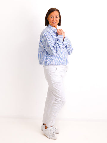 Baumwoll Ballon-Bluse FLORA – Zweilagig & Luftig – Gr. 36-42