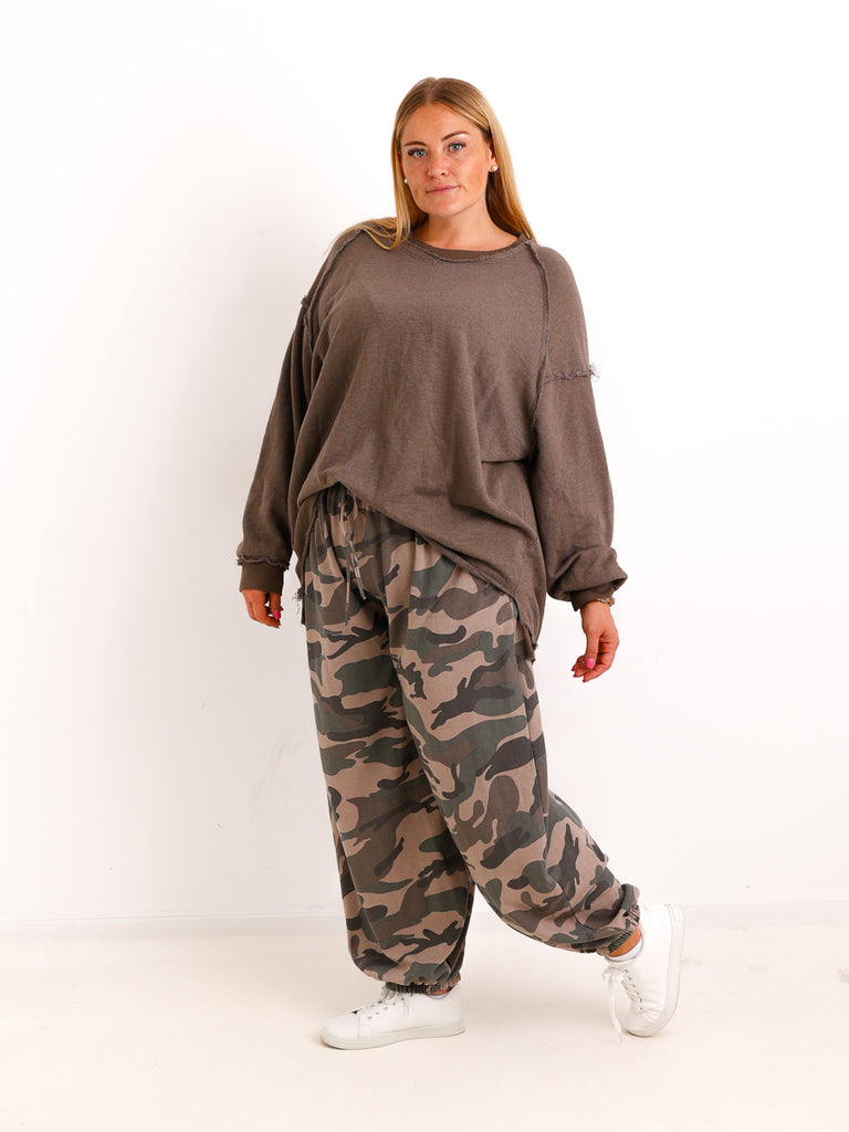 Curvy  Ballonhose SELVAN – Lässiger Schnitt mit elastischem Beinabschluss – Gr. 44–54