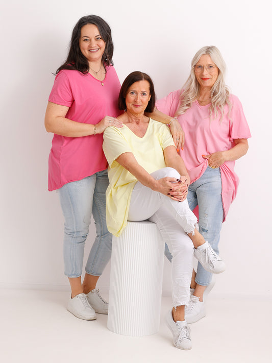 Longshirt EMILIA.S – Baumwoll-Stretch – Vokuhila-Schnitt – Gr. 36-46