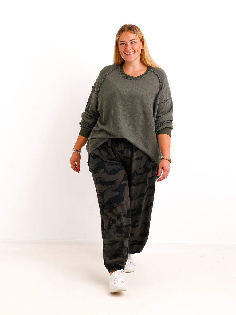 Curvy  Ballonhose SELVAN – Lässiger Schnitt mit elastischem Beinabschluss – Gr. 44–54