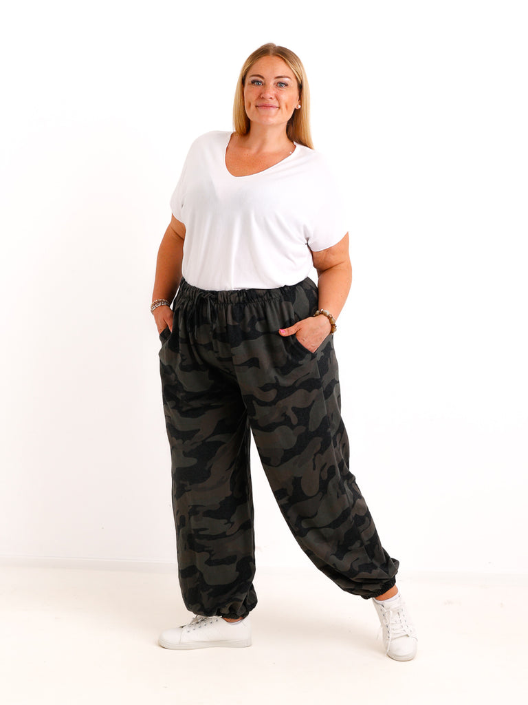 Curvy  Ballonhose SELVAN – Lässiger Schnitt mit elastischem Beinabschluss – Gr. 44–54