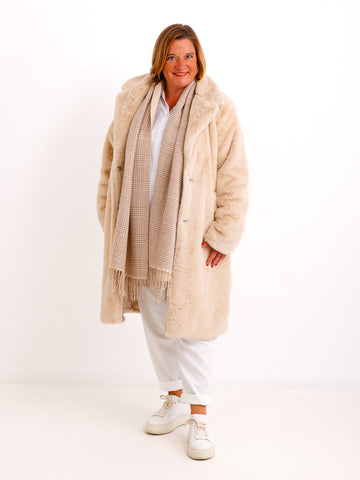STELLA Kunstfell - Mantel - beige