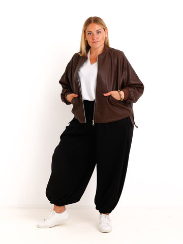 Lederimitat Jacke KAVEY – Moderner Oversize-Look mit besonderen Details – Gr. 38–44