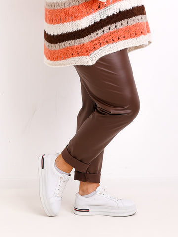 LYDIA Curvy Size Pullover - peachy/beige
